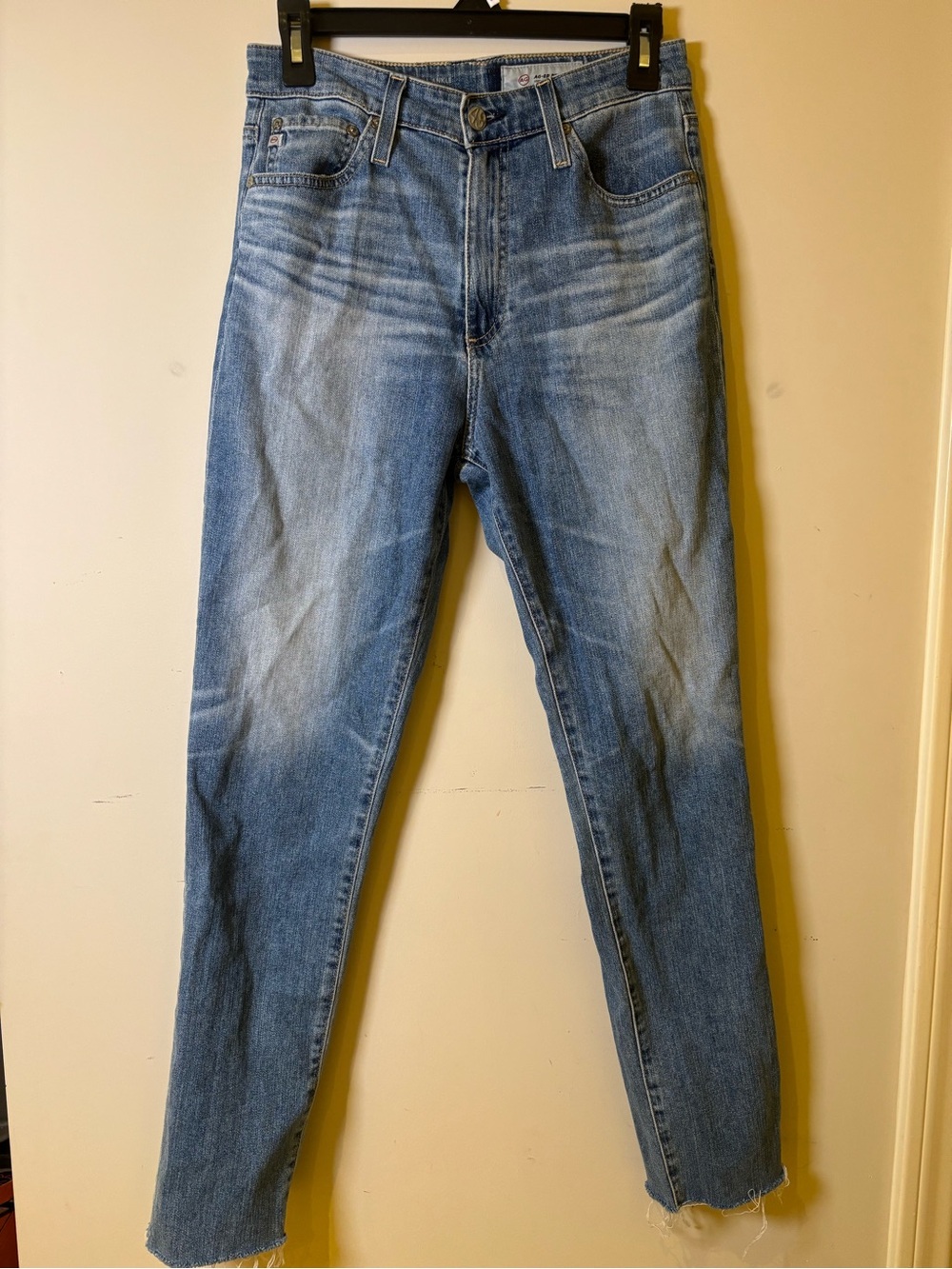 Ag Adriano Goldschmied Light Blue Slim Straight Jeans